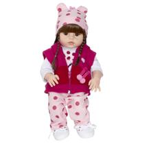 Boneca Bebê Reborn Girafinha Menina De Pano 48cm + Pelucia Boneca Bebê Reborn Girafinha Menina De Pano 48cm + Pelucia
