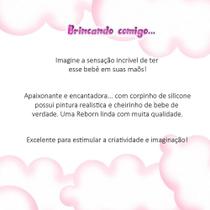 Boneca Bebe Reborn Girafinha Silicone 25 Itens com Bolsa