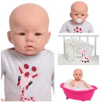 Boneca Bebê Reborn Girafinha Vinil Macio 46cm Articulada Boneca Bebê Reborn Girafinha Vinil Macio 46cm Articulada
