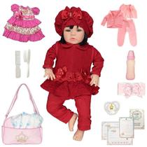 Boneca Bebê Reborn Lais de luxo Com Itens Premiums