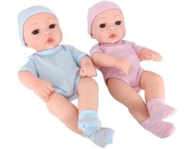 Boneca Bebe Reborn Laura Baby Clara e Caio 100% Vinil - Shiny Toys