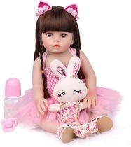 Boneca Bebê Reborn Laura Baby Gabriela 40cm 100% Vinil - Shiny Toys