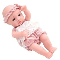 Boneca Bebê Reborn Laura Baby Mini Lauren 100% Vinil Siliconado Enxoval Completo 3 Acessórios - Shiny Toys 000544