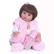 Boneca Bebe Reborn Laura Baby Paola 45 cm e Corpo 100% Vinil