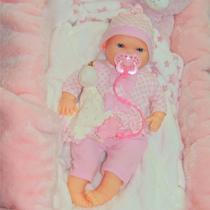 Boneca Bebê Reborn Lexy Day Luna Pijama Rosa Vinil e Pano Faz Xixi Com Acessórios Pijaminha Mamadeira Chupeta Fralda Realista Presente Criança Menina Boneca Bebê Reborn Lexy Day Luna Pijama Rosa Vinil e Pano Faz Xixi Com Acessórios Pijaminha Mamadeira Chupeta Fralda Realista Presente Criança Menina