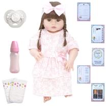 Boneca Bebê Reborn Linda 100% Silicone Diversos Itens Boneca Bebê Reborn Linda 100% Silicone Diversos Itens