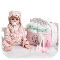 Boneca Bebê Reborn Loira Realista Pode Molhar Com Bolsa Boneca Bebê Reborn Loira Realista Pode Molhar Com Bolsa