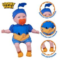 Boneca Bebe Reborn Looney Tunes Com Roupinha Do Papa Leguas