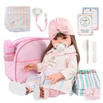 Boneca Bebe Reborn Luxo Realista Corpo de Silicone Com Itens