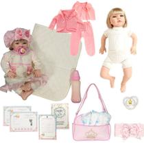 Boneca Bebe Reborn Menina Ashley Barata Com Enxoval Lindo