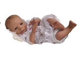 Boneca Bebê Reborn Menina Baby Dolls Em Vinil 45cm