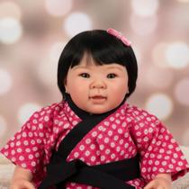 Boneca bebê reborn menina cabelo fio a fio realista