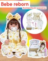 Boneca Bebê Reborn Menina de Silicone e Lindos Acessórios Envio imediato Barata Boneca Bebê Reborn Menina de Silicone e Lindos Acessórios Envio imediato Barata