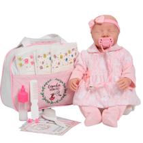 Boneca Bebê Reborn Menina Olhos Fechados Enxoval Completo Boneca Bebê Reborn Menina Olhos Fechados Enxoval Completo