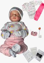 Boneca Bebe Reborn Menina Realista Com Acessorios Original Vinil Grande Infantil Criança