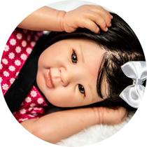 Boneca Bebe Reborn Menina Realista Corpo de Pano Japinha