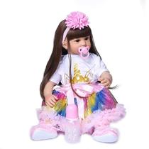 Boneca Bebe Reborn Menina Silicone 60 Cm - Karen