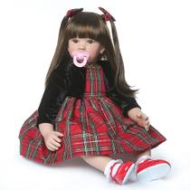 Boneca Bebe Reborn Menina Silicone 60 Cm Lorena