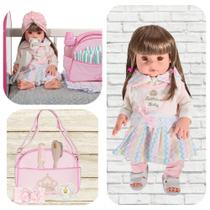 Boneca Bebe Reborn Menina Silicone Com Enxoval Completa Boneca Bebe Reborn Menina Silicone Com Enxoval Completa
