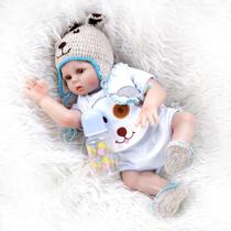 Boneca Bebê Reborn Menino Realista De Silicone Npk 48Cm - Keiumi - Boneca  Reborn - Magazine Luiza