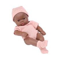 Boneca Bebê Reborn Mini De Vinil Macio De 20cm Preta, Brinquedo Fofo Para Meninas, Boneca De Corpo