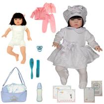 Boneca Bebe Reborn Nara Branco Cegonha Reborn Dolls Mais