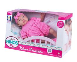 Boneca Bebê - Reborn - Ninos Pesadinho - Menina - Cotiplás Boneca Bebê - Reborn - Ninos Pesadinho - Menina - Cotiplás