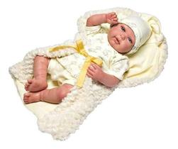 Boneca Bebê Reborn Olhos Abertos Rosita - Baby Brink