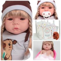 Boneca Bebê Reborn Princesa 100% Silicone Kit Capivara