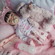 Boneca Bebê Reborn Real Brinquedo Menina Surpresa Rosa - Cegonha Reborn Dolls