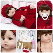 Boneca Bebê Reborn Realista 100% Silicone 20 Itens com Bolsa - Cegonha Reborn Dolls