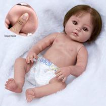 Boneca Bebê Reborn Realista 100% Silicone Bonita Fio a Fio - Cegonha Reborn Dolls