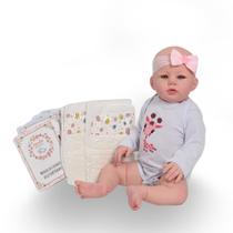 Boneca Bebe Reborn Realista 48cm Olhos Azuis Acessórios Boneca Bebe Reborn Realista 48cm Olhos Azuis Acessórios