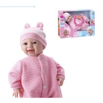 Boneca bebe reborn realista bb que fala faz sons de bebe abre e fecha os olhos moveis bonequinha - Diver Toys