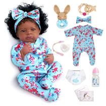 Boneca Bebê Reborn Realista Brastoy 100% Silicone Pode Dar Banho Conjunto de Roupa Chupeta Mamadeira e Pelúcia