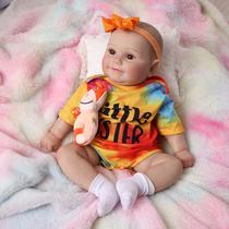 Boneca Bebê Reborn Realista Brastoy Original 48 cm Silicone Kit Conjunto de Roupa Mamadeira Certidão Fralda e Pelúcia Boneca Bebê Reborn Realista Brastoy Original 48 cm Silicone Kit Conjunto de Roupa Mamadeira Certidão Fralda e Pelúcia