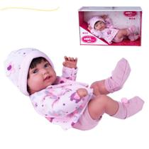 Boneca bebe reborn realista com cabelo bonequinha riborn pesada parece bb de verdade bonecona baby reborne real riborni bebezao brinquedo