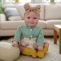 Boneca Bebê Reborn Realista Corpo De Silicone Realista 50 cm
