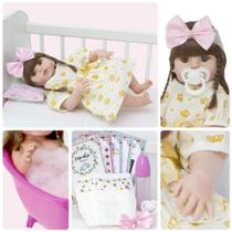 Boneca Reborn Bebê Recem Nascida Barata com Enxoval Completo - Cegonha  Reborn Dolls - Boneca Reborn - Magazine Luiza