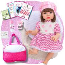 Boneca Bebê Reborn Realista Em Silicone Bolsa Maternidade Vestido Listrado Pode Dar Banho Pronta Entrega Boneca Bebê Reborn Realista Em Silicone Bolsa Maternidade Vestido Listrado Pode Dar Banho Pronta Entrega