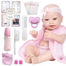 Boneca Bebe Reborn Realista Lara Bolsa Maternidade 20 Itens