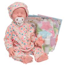 Boneca Bebê Reborn Realista Lívia Pode Dar Banho + Kit Itens Boneca Bebê Reborn Realista Lívia Pode Dar Banho + Kit Itens