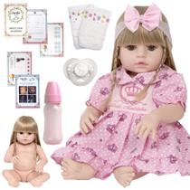 Boneca Bebe Reborn Realista Loira Vários Acessórios Enxoval - Cegonha Reborn Dolls