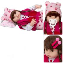 Boneca Bebê Reborn Realista Menina Girafinha Com 15 Itens
