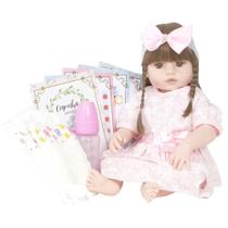 Boneca Bebê Reborn Realista Menina Morena Grande com Enxoval Boneca Bebê Reborn Realista Menina Morena Grande com Enxoval
