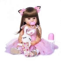 Boneca Bebê Reborn Realista Menina Silicone 42cm Bailarina - Cegonha Reborn Dolls