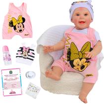 Boneca Bebê Reborn Realista Minnie Corpo De Silicone