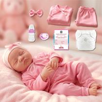 Boneca Bebê Reborn Realista Olhos Fechados Original Silicone Lívia Pode Dar Banho Boneca Bebê Reborn Realista Olhos Fechados Original Silicone Lívia Pode Dar Banho