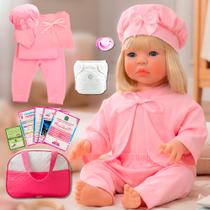 Boneca Bebê Reborn Realista Original de Silicone Menina Loira Pode Dar Banho Envio Imediato Boneca Bebê Reborn Realista Original de Silicone Menina Loira Pode Dar Banho Envio Imediato
