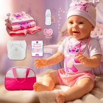 Boneca Bebê Reborn Realista Original Silicone Maize com Bolsa Pode Dar Banho